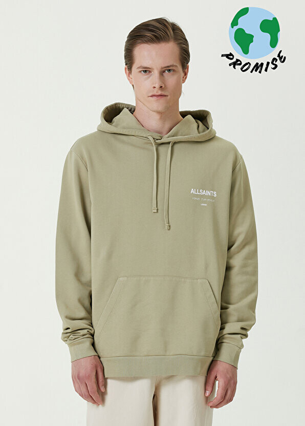 

Толстовка оверсайз с капюшоном underground green AllSaints