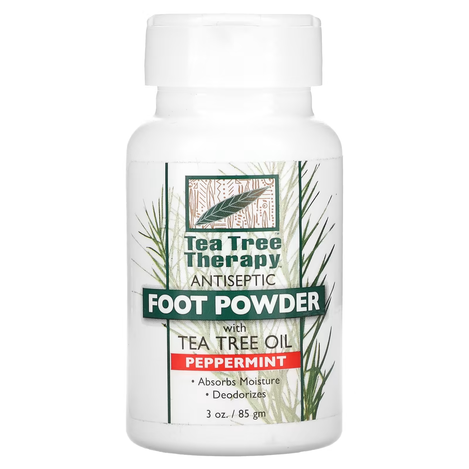 Порошок для ног Tea Tree Therapy с маслом чайного дерева и перечной мятой, 85 г