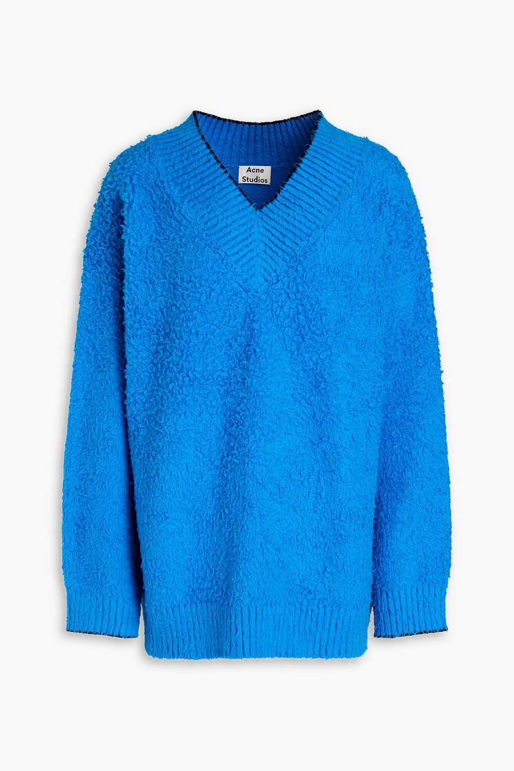 

Свитер-букле оверсайз из смесового хлопка ACNE STUDIOS, лазурный, Синий