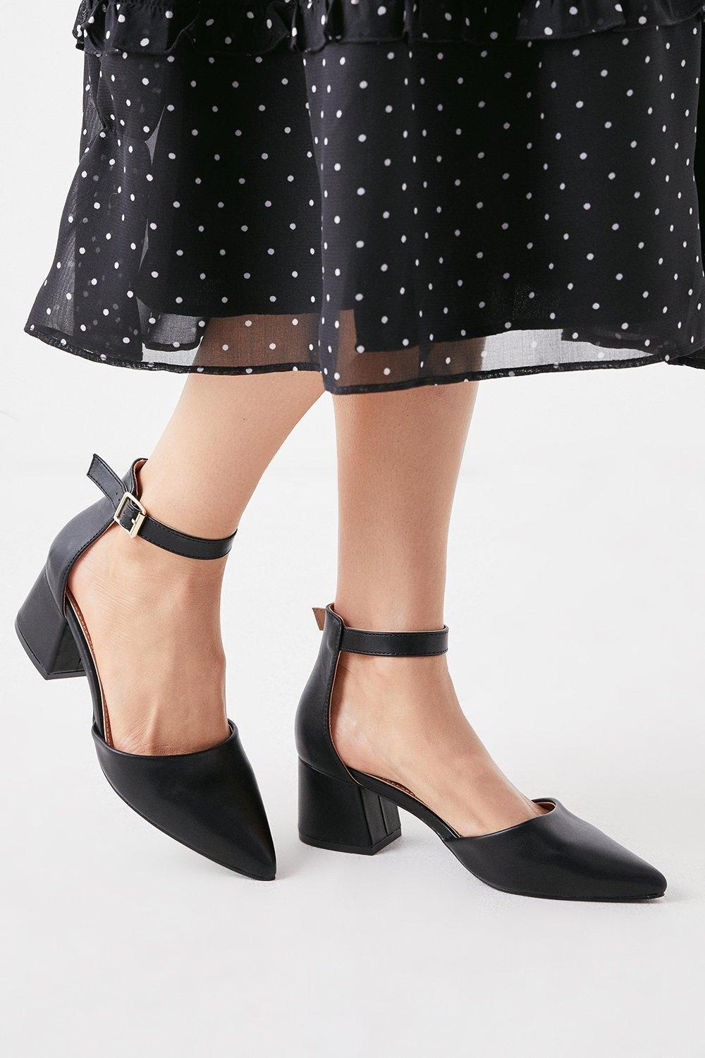 

Туфли-лодочки Ella из двух частей Dorothy Perkins, черный