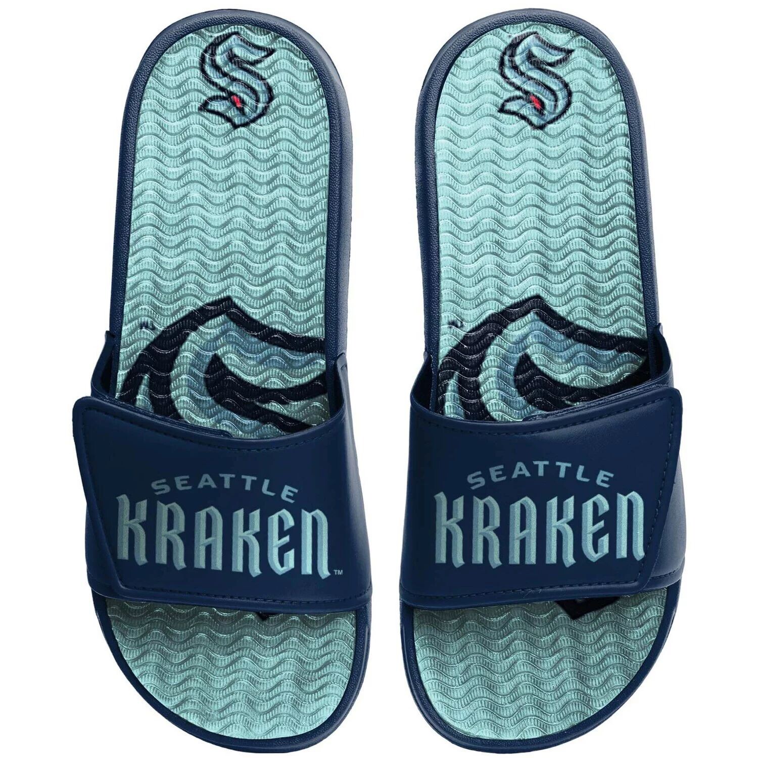 

Молодежные гелевые шлепанцы FOCO Seattle Kraken Unbranded