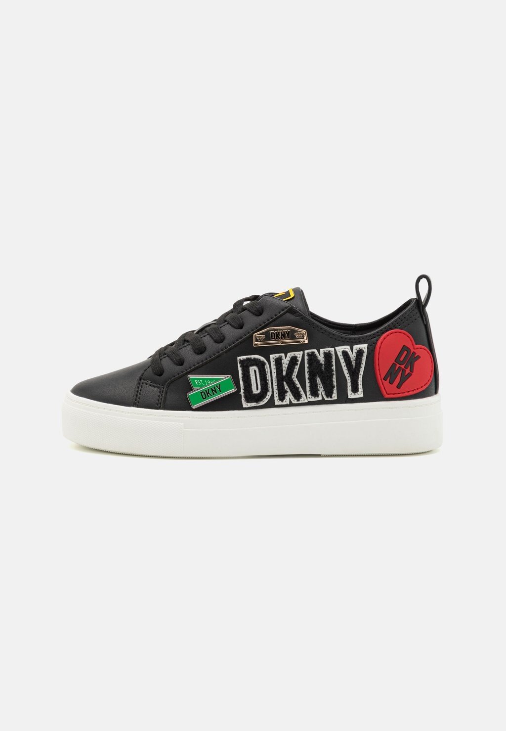 

Низкие кроссовки Coreen City Signs Lace Up DKNY, черный