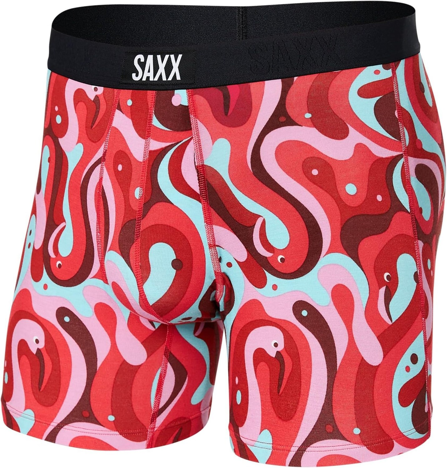 

Трусы-боксеры Vibe Super Soft Boxer SAXX UNDERWEAR, цвет Lava Lamp Flamingo/Multi
