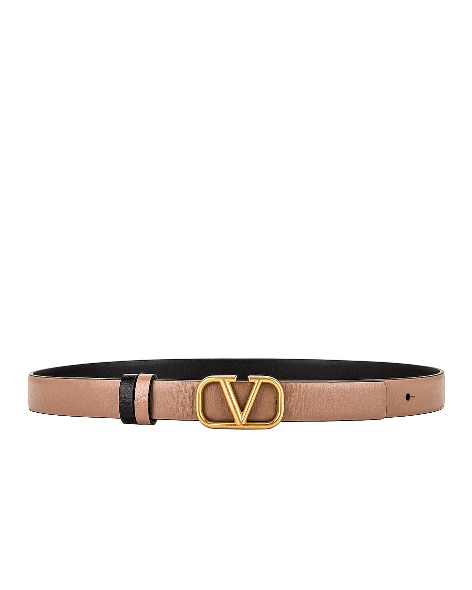

Ремень Valentino Garavani VLogo, цвет Smokey Brown & Nero