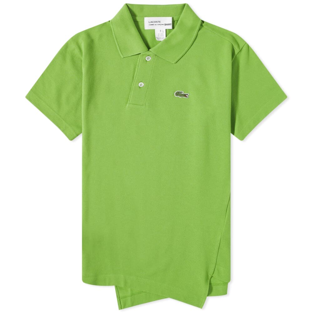 

Comme des Garçons Shirt x Lacoste Асимметричная рубашка-поло, зеленый