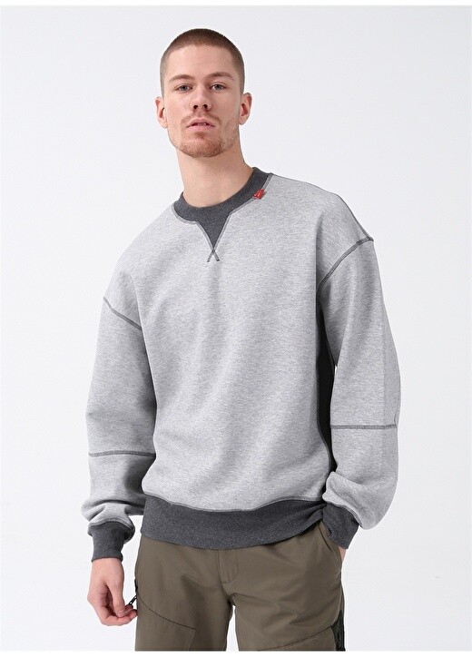 

Серая мужская толстовка с круглым вырезом Armani Exchange, Серый