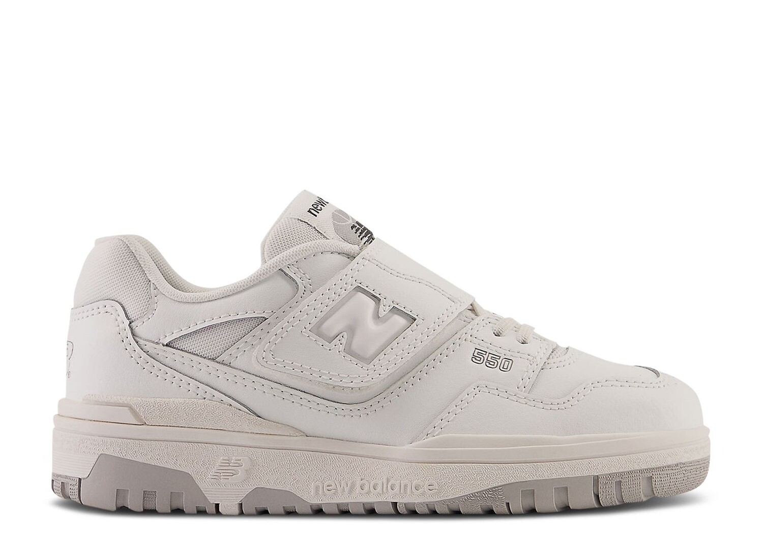 

Кроссовки New Balance 550 Bungee Lace Top Strap Little Kid 'White Grey', белый