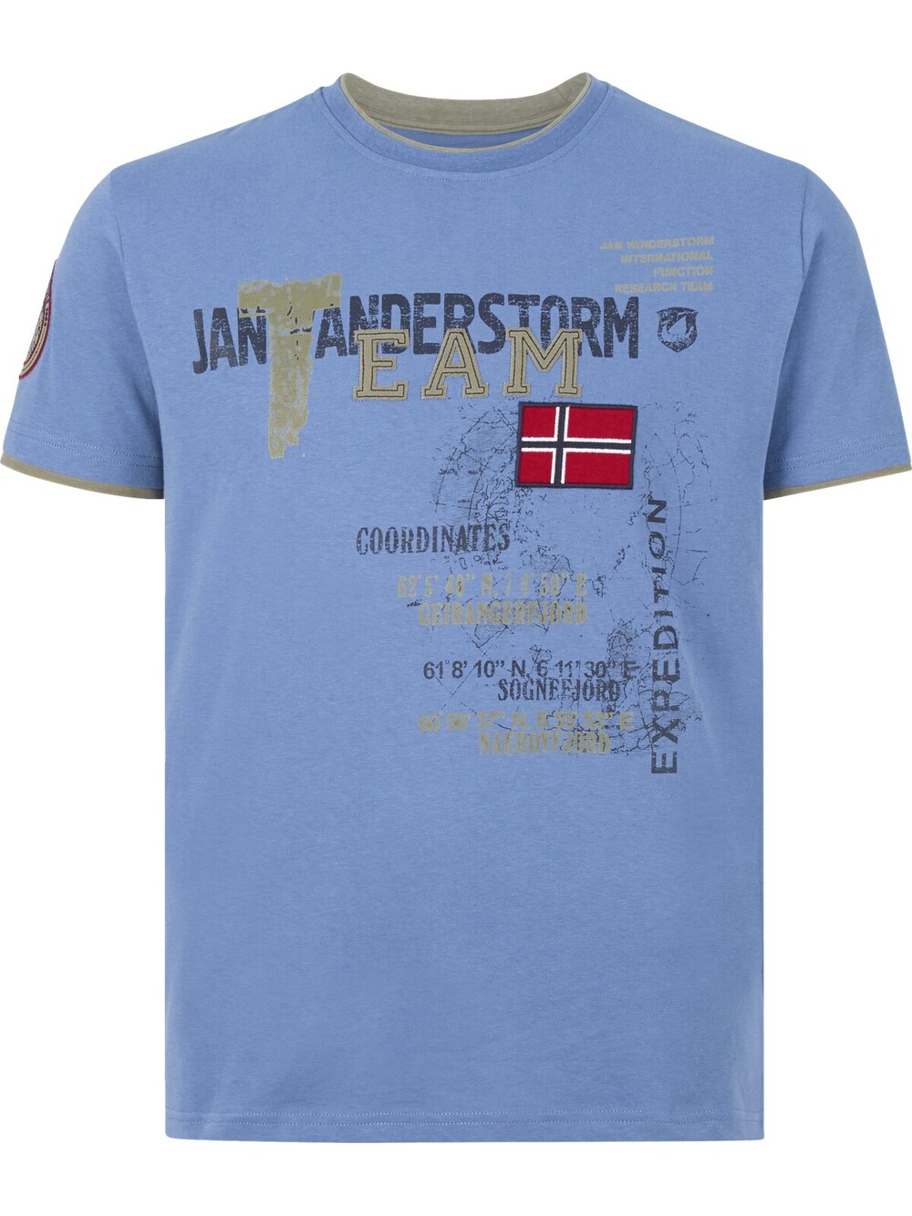 Футболка Jan Vanderstorm Sölve, синий цена и фото