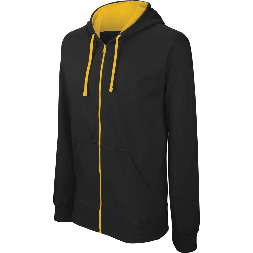 

Толстовка Kariban Hooded With Zip Contrastée, черный