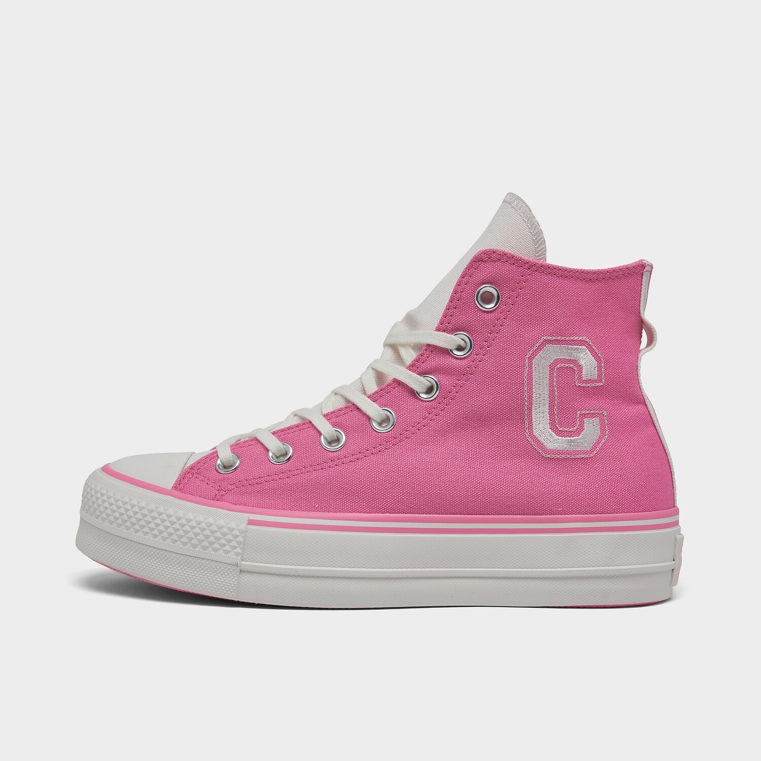 

Женские кожаные повседневные кроссовки с высоким берцем на платформе Converse Chuck Taylor All Star Lift, розовый