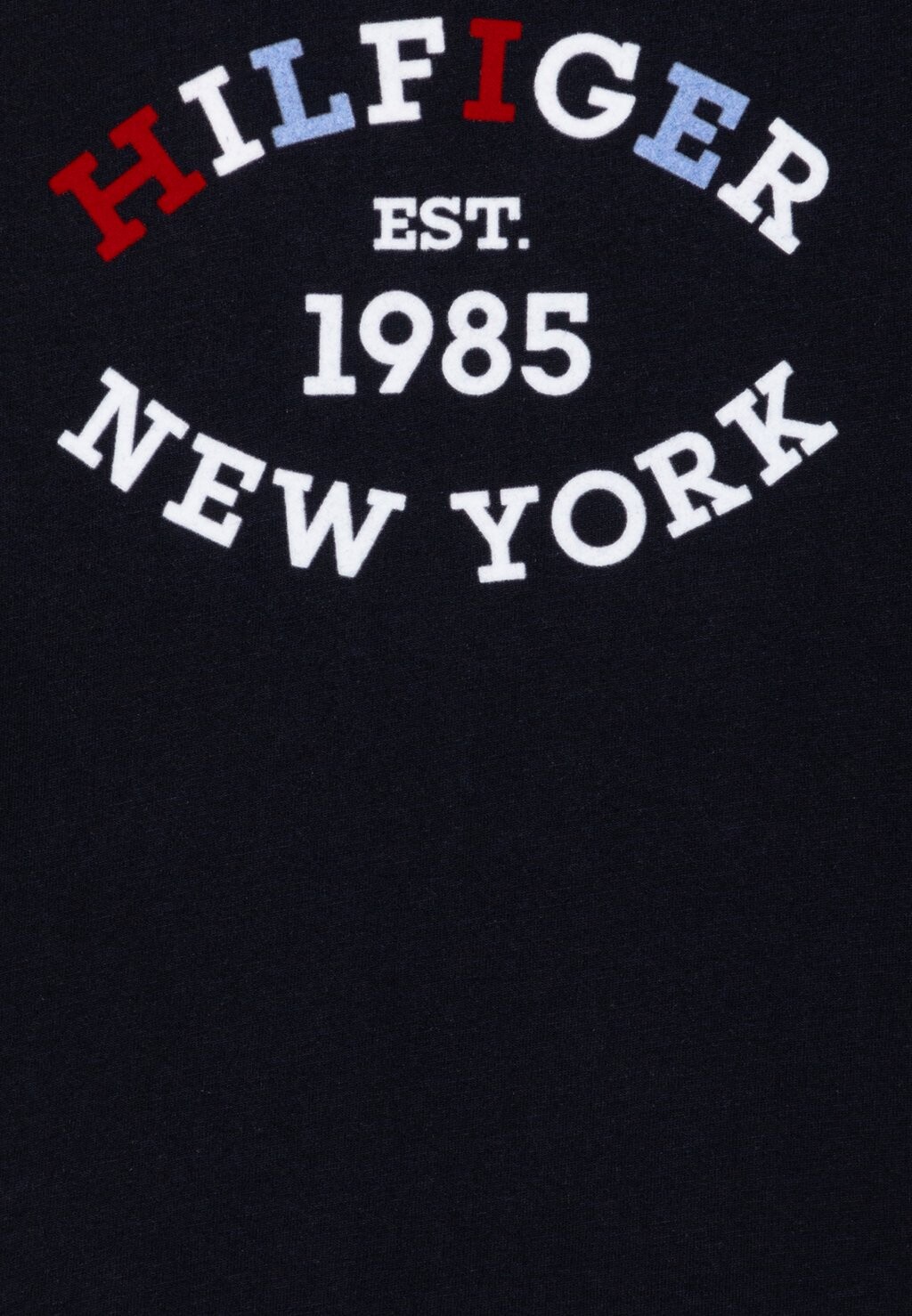 

Топ с длинными рукавами Tommy Hilfiger, темно-синий Monotype Flock Regular Tee