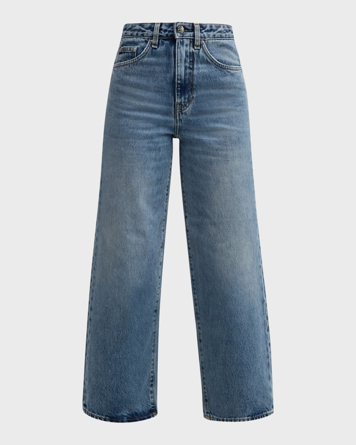 

Джинсы широкого кроя со средней посадкой Toteme, цвет Medium Blue