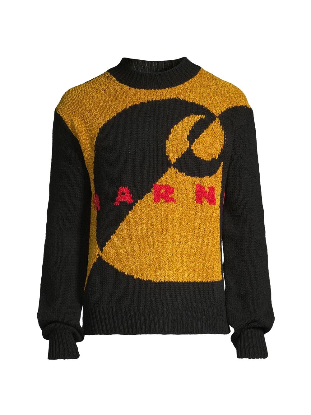 

Свитер Marni x Carhartt WIP из смесовой шерсти с интарсией Marni, черный