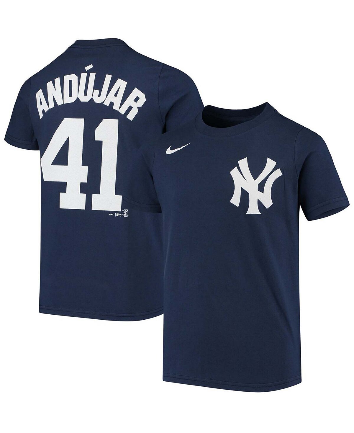 

Темно-синяя футболка Big Boys Miguel Andujar New York Yankees с именем и номером игрока Nike