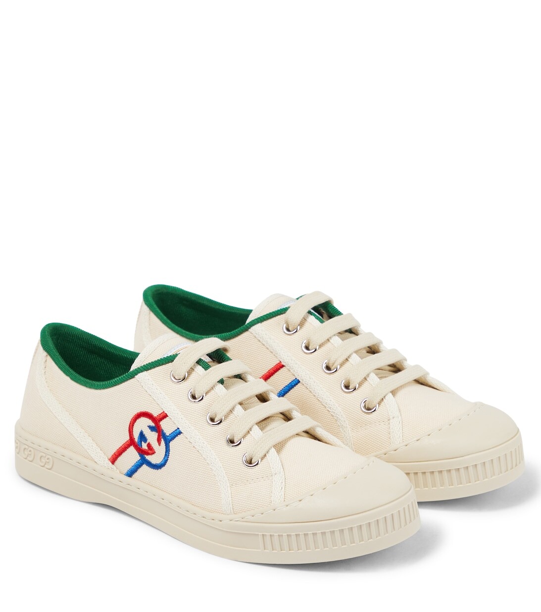 

Кроссовки с логотипом GG Gucci, белый