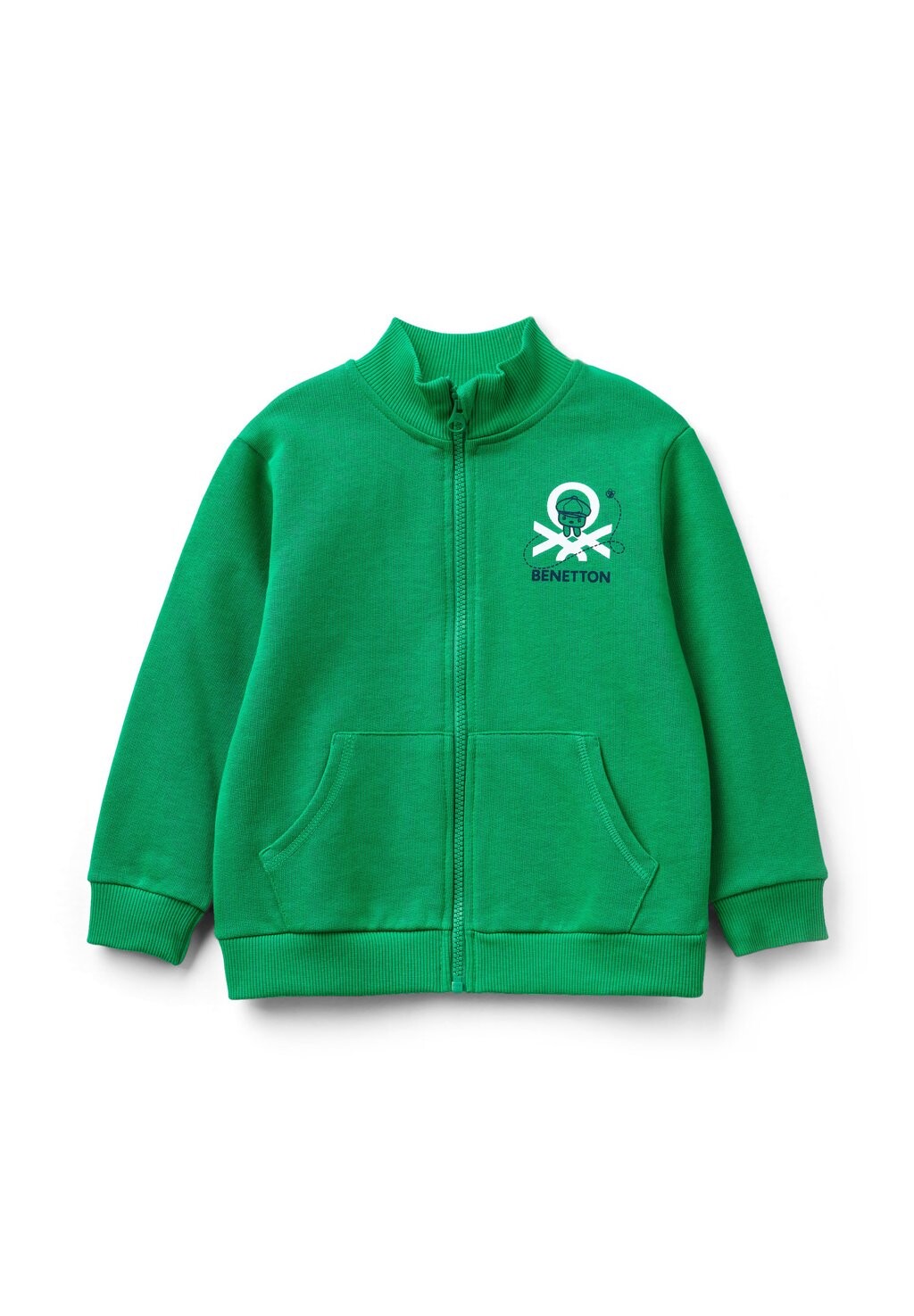 

Толстовка на молнии United Colors of Benetton, зеленый