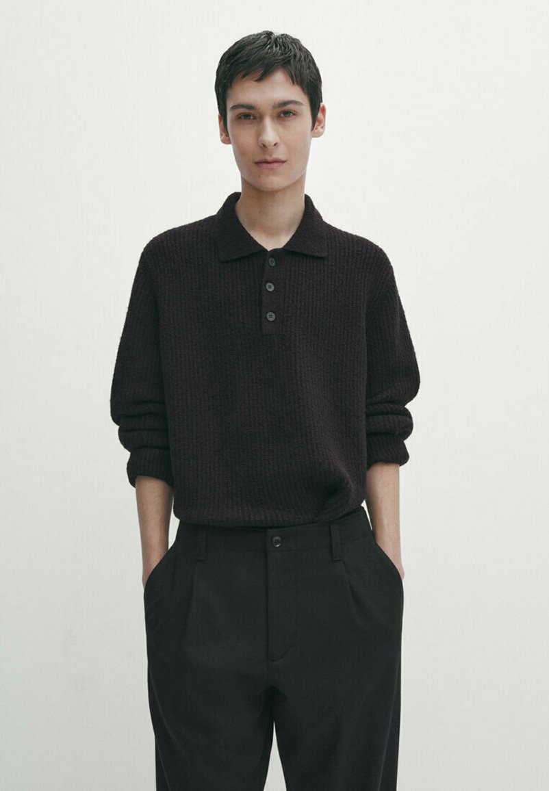 

Поло Massimo Dutti, крапчатый темно-синий