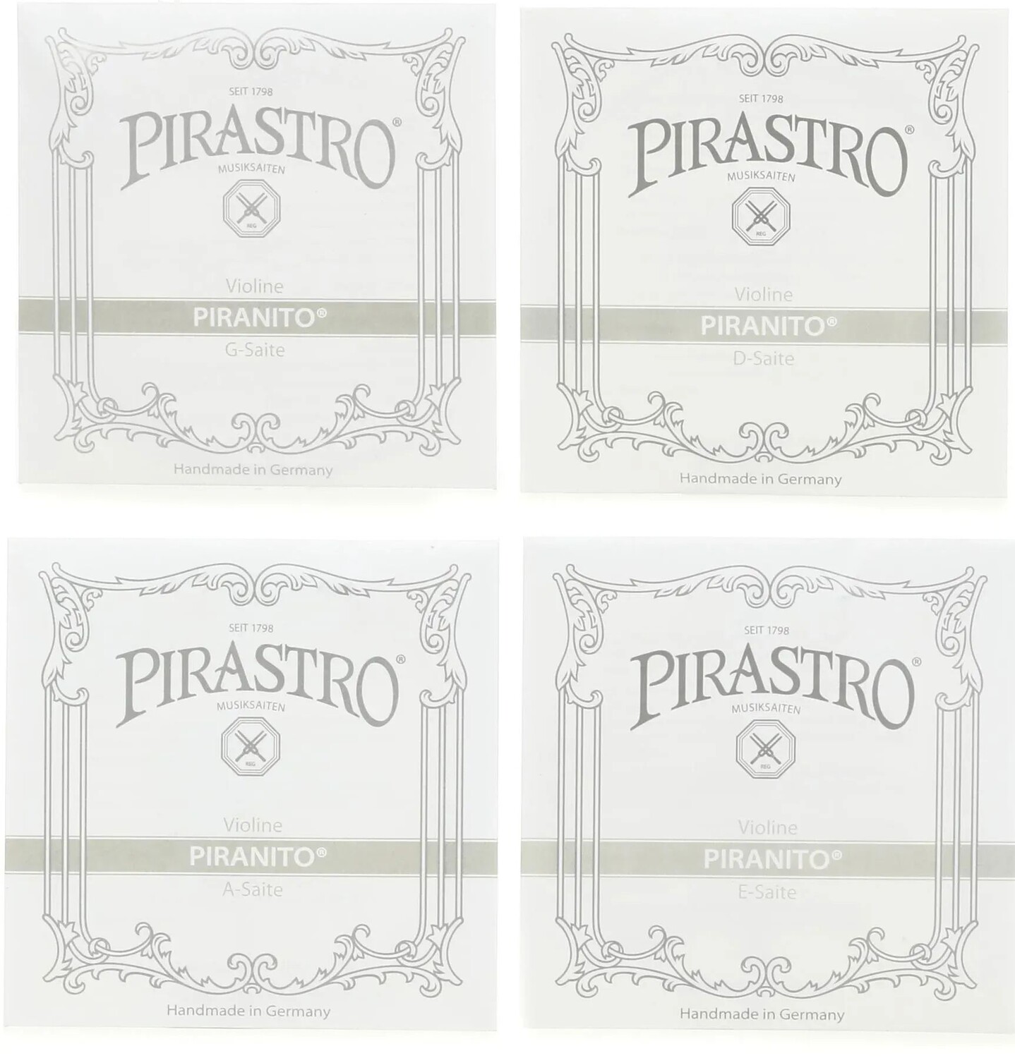 

Набор струн для скрипки Pirastro Piranito — размер 1/4-1/8, шаровой конец E