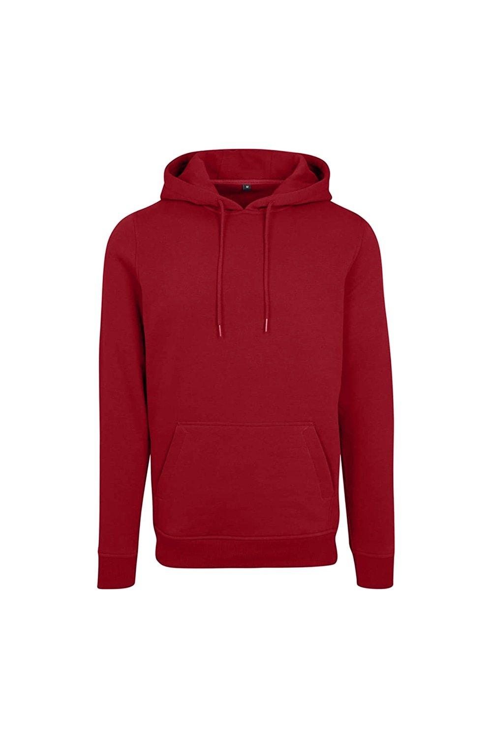 Тяжелый пуловер с капюшоном Build Your Brand, красный