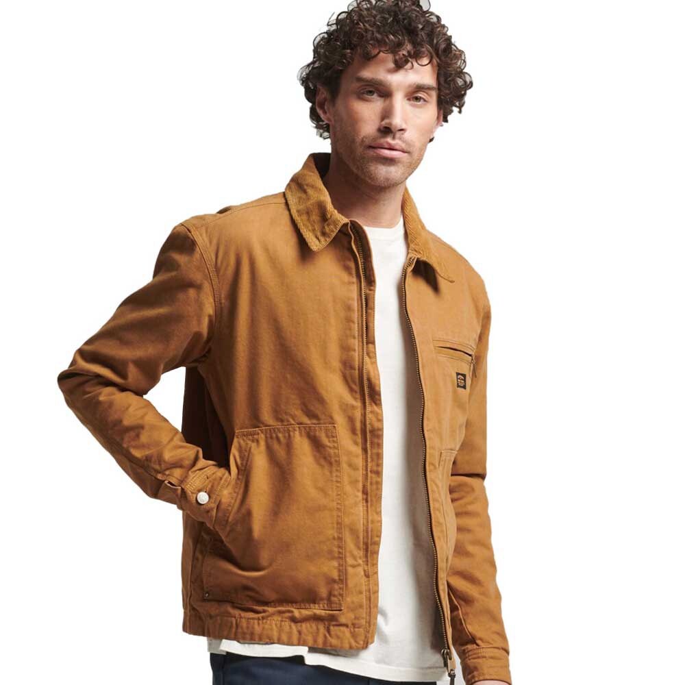 

Куртка Superdry Vintage Ranch Harrington, коричневый
