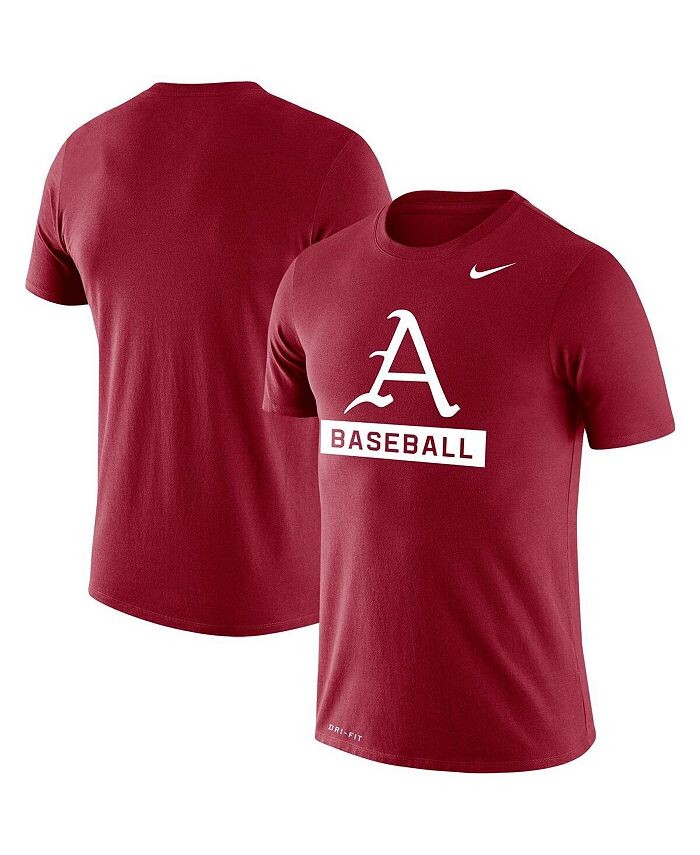 

Мужская футболка Heathered Cardinal Arkansas Razorbacks Baseball Logo Stack Legend Performance Nike, цвет Cardinal