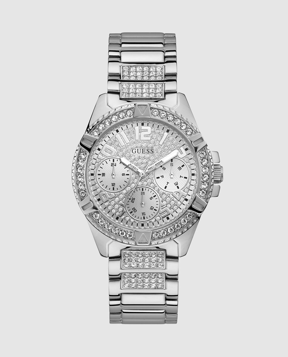 Guess Frontier W1156L1 многофункциональные женские часы из стали Guess, серебро
