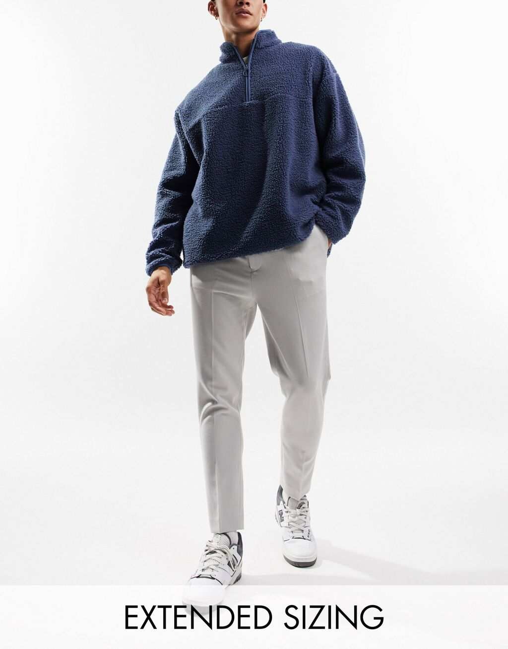 

Серые зауженные брюки ASOS DESIGN, Серый