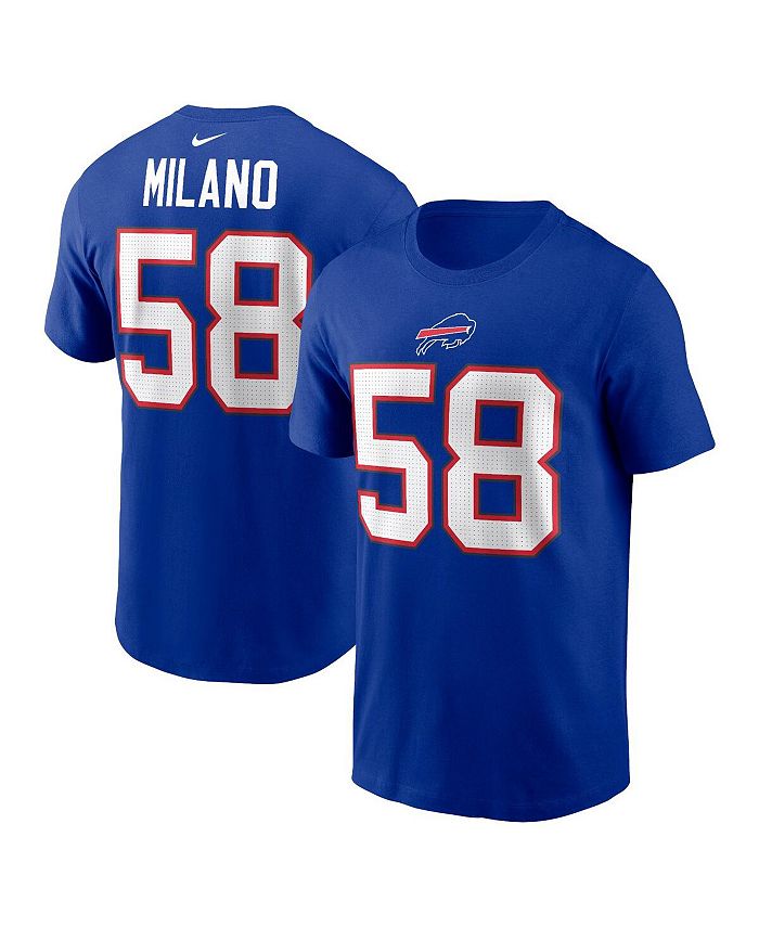 

Мужская футболка Matt Milano Royal Buffalo Bills с именем и номером игрока Nike, синий