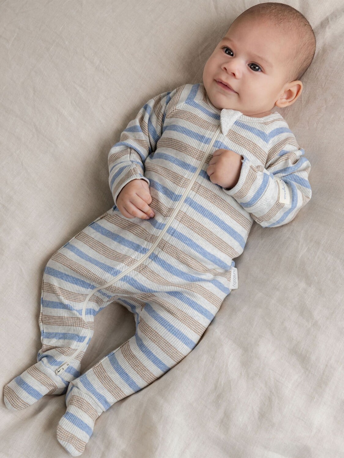 

Purebaby Детский комбинезон из органического хлопка в арктическую полоску, разноцветный