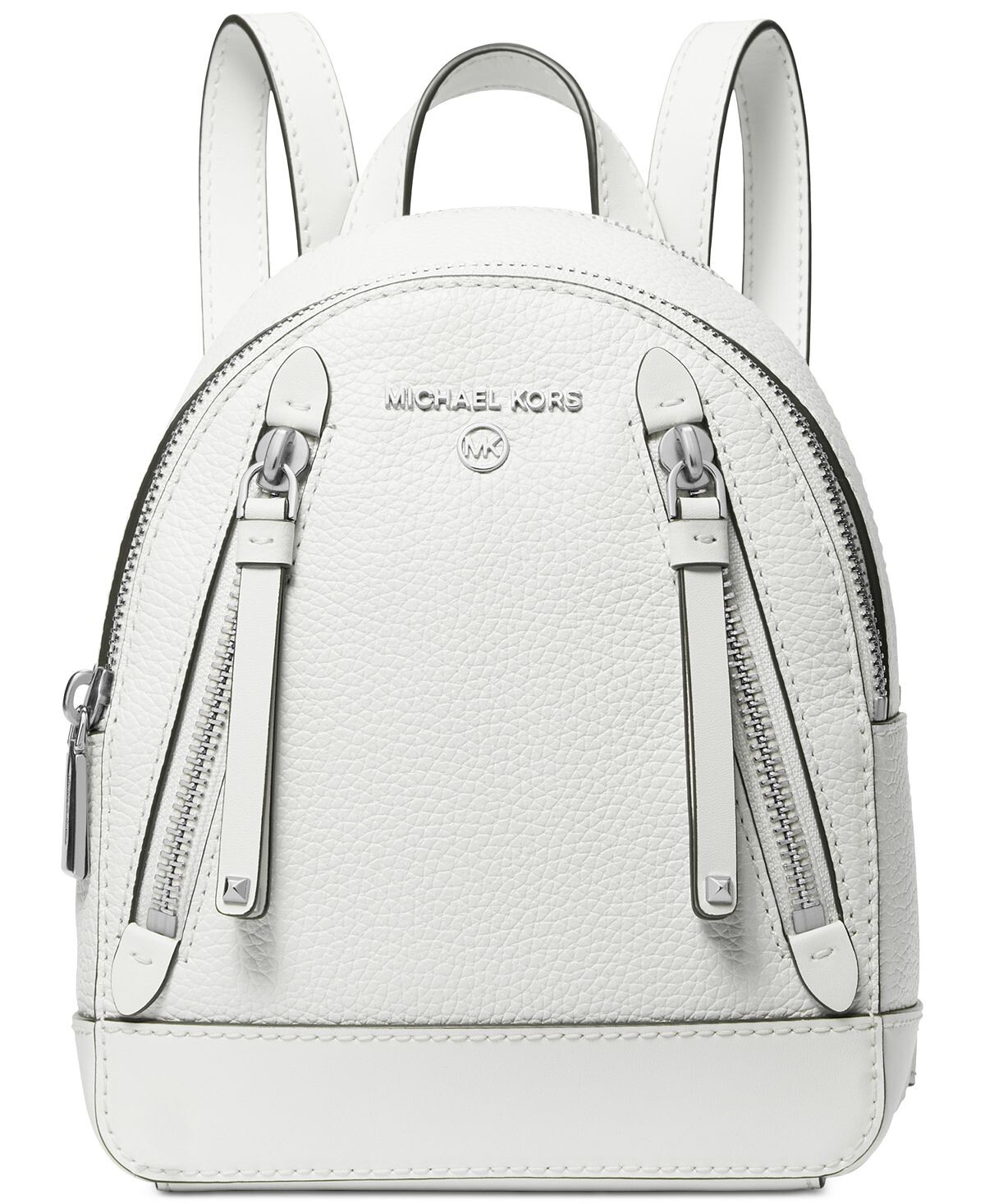 

Мини-кожаный трансформируемый рюкзак Brooklyn Messenger Michael Kors, белый