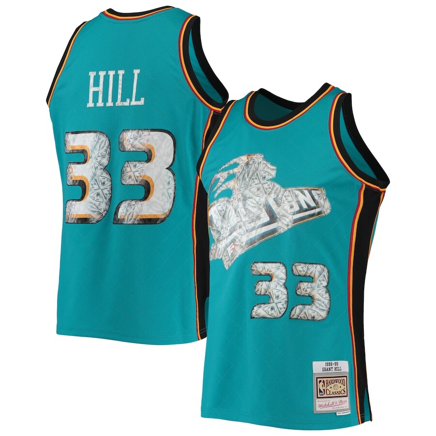 

Джерси Mitchell & Ness Detroit Pistons, бирюзовый