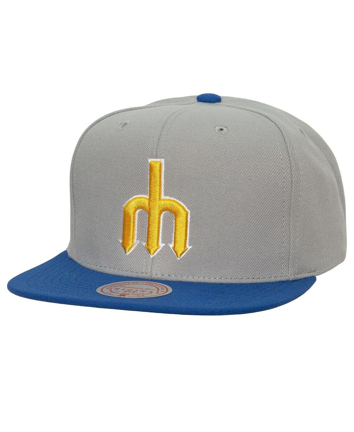 

Мужская серая выездная бейсболка Seattle Mariners Cooperstown Collection Snapback Mitchell & Ness