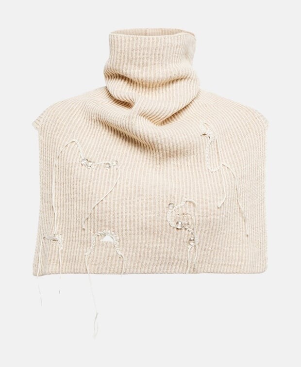 

Шерстяной топ Acne Studios, бежевый