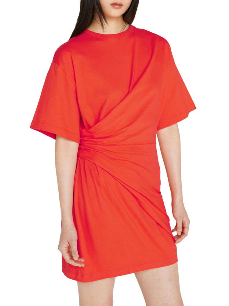 Вязаное мини-платье с драпировкой Frame, цвет Red Orange колье red orange