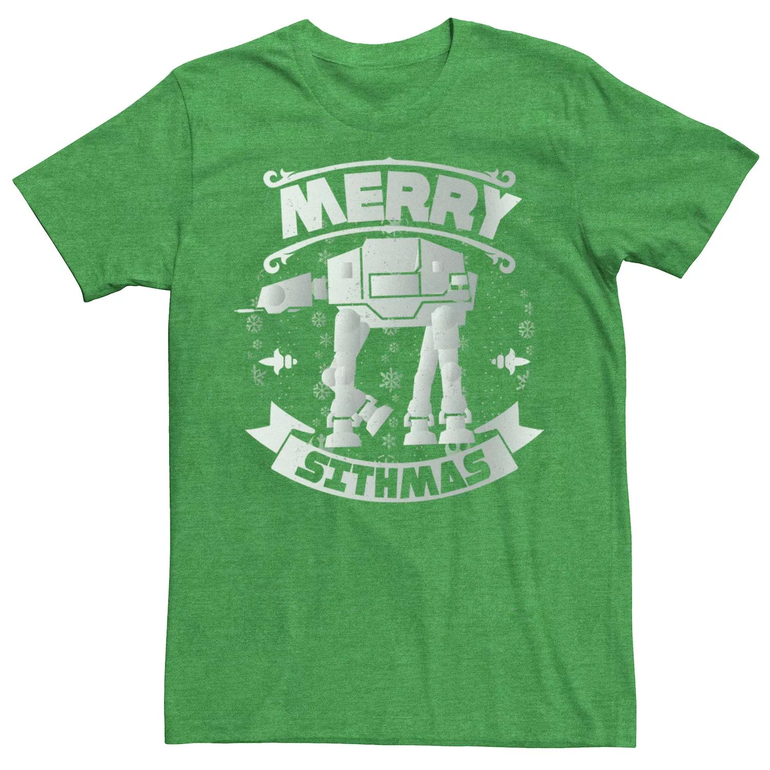 Мужская футболка с рисунком «Звездные войны AT-AT Christmas Merry Sithmas Holiday» Licensed Character