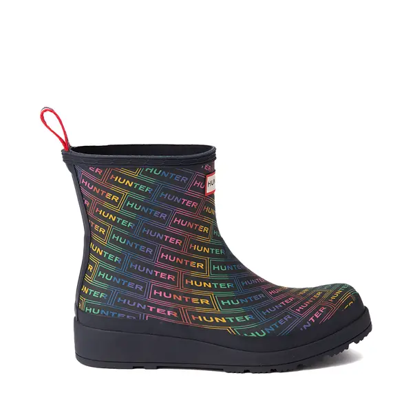 

Женские дождевые ботинки Hunter Play Logo, цвет Navy/Rainbow X-Ray