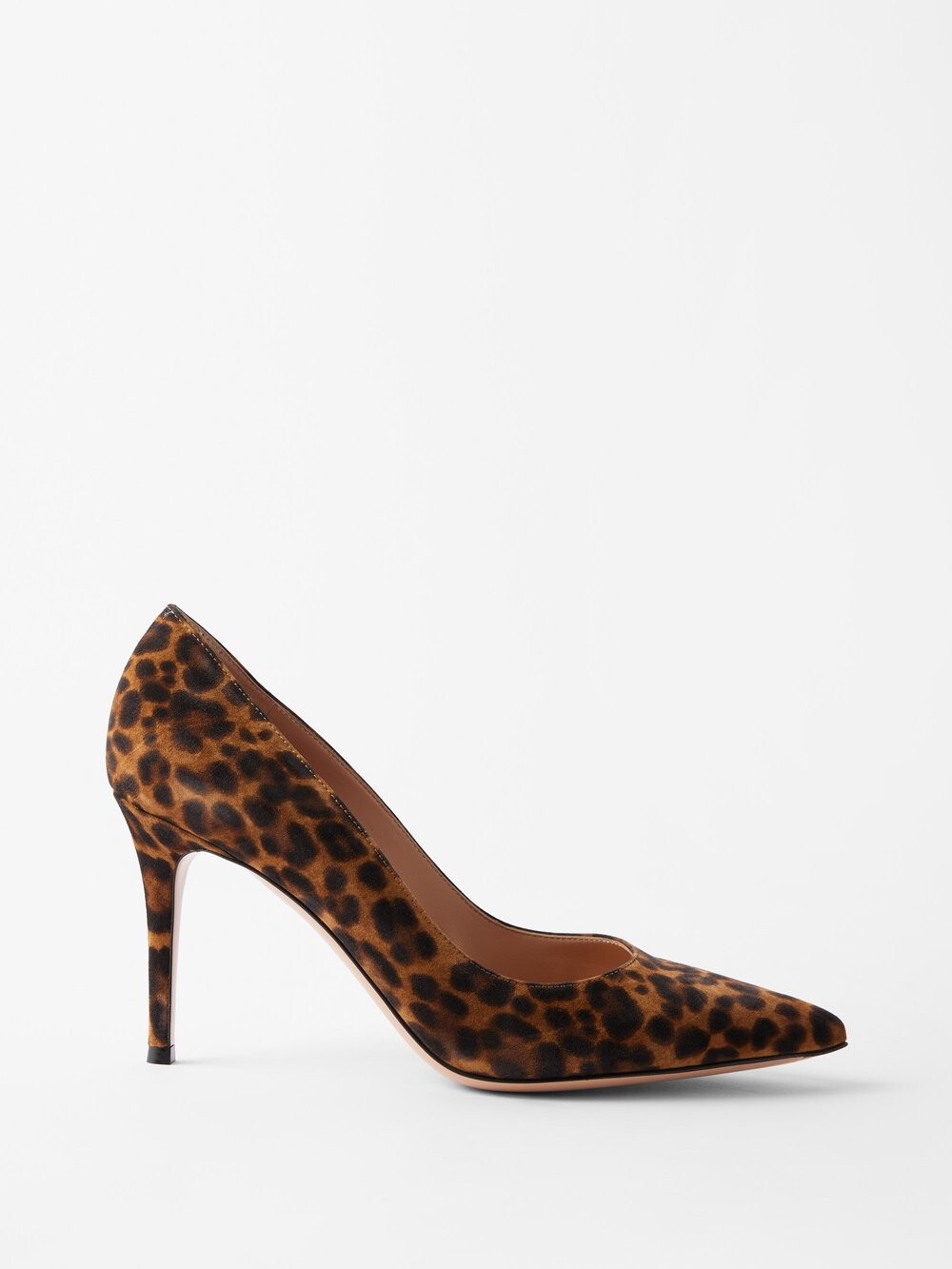 

Замшевые туфли gianvito 85 с леопардовым принтом Gianvito Rossi, коричневый