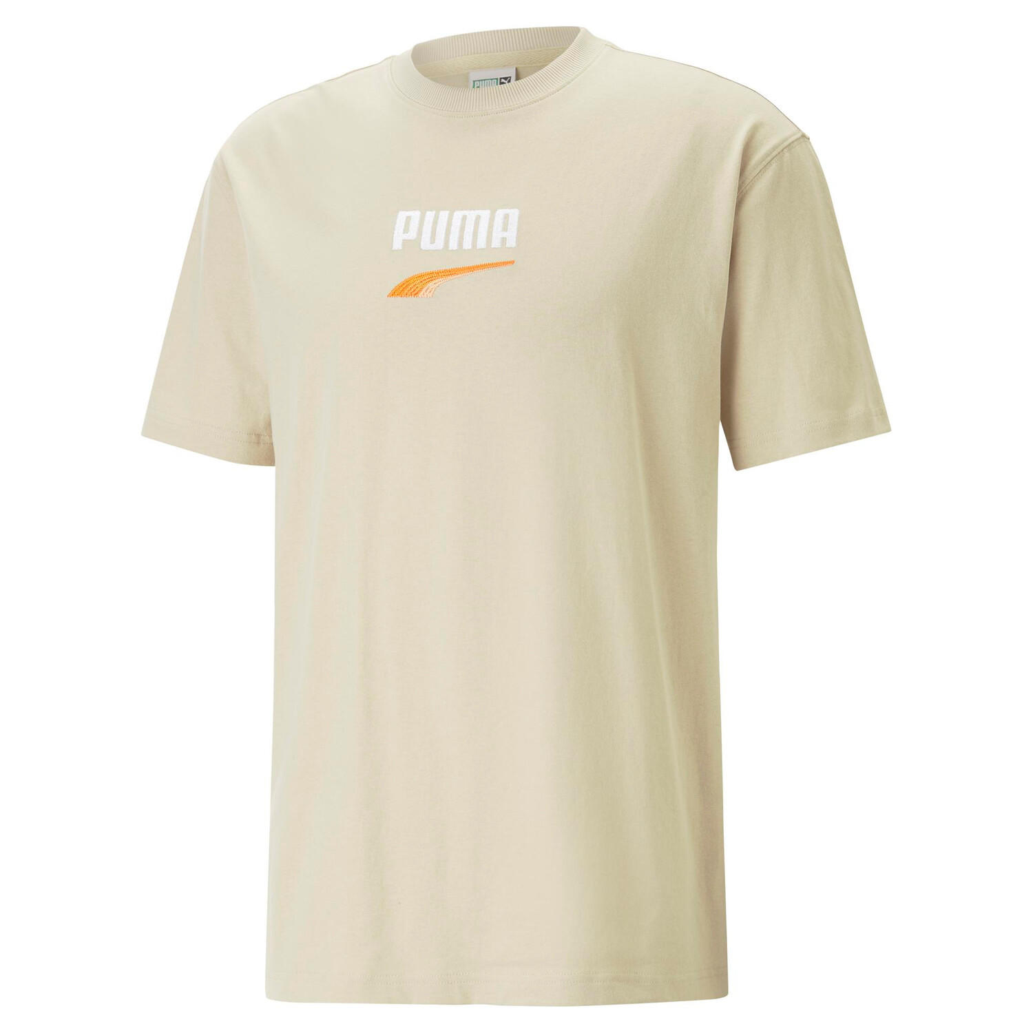 

Puma Хлопковая футболка с логотипом, светло-бежевый