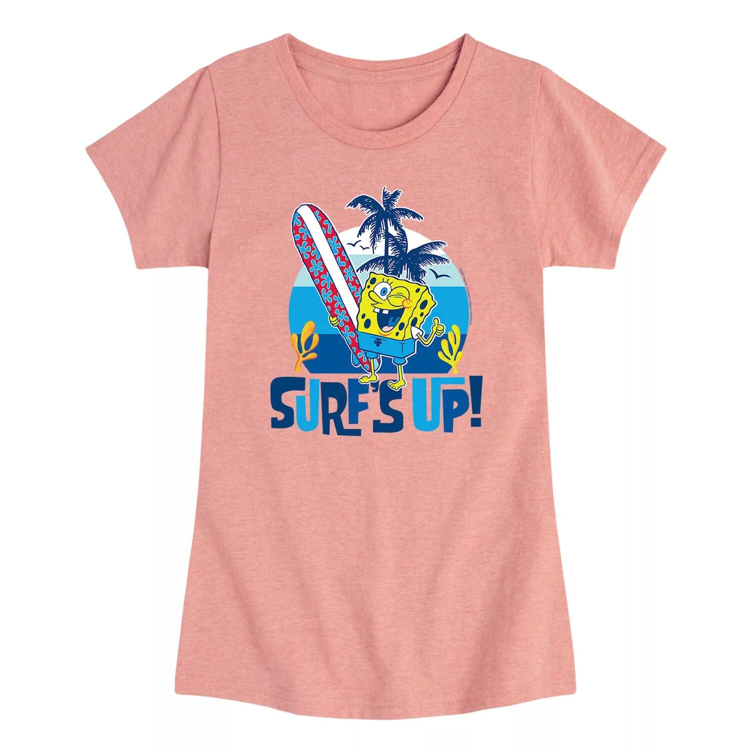 

Футболка с рисунком Губки Боба "Surfs Up" для девочек 7–16 лет Nickelodeon