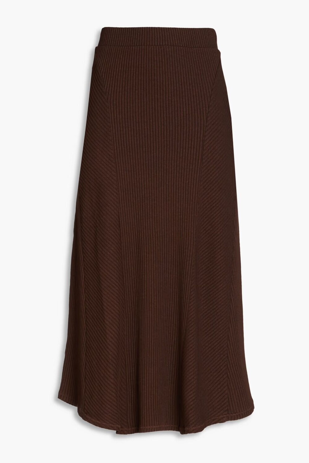 

Юбка миди из джерси в рубчик Rag & Bone, шоколад