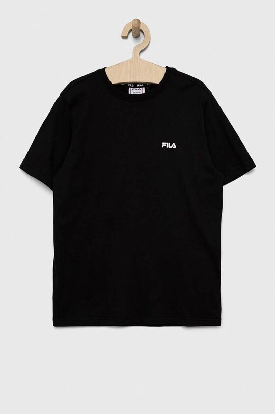 

Детская хлопковая футболка Fila, черный
