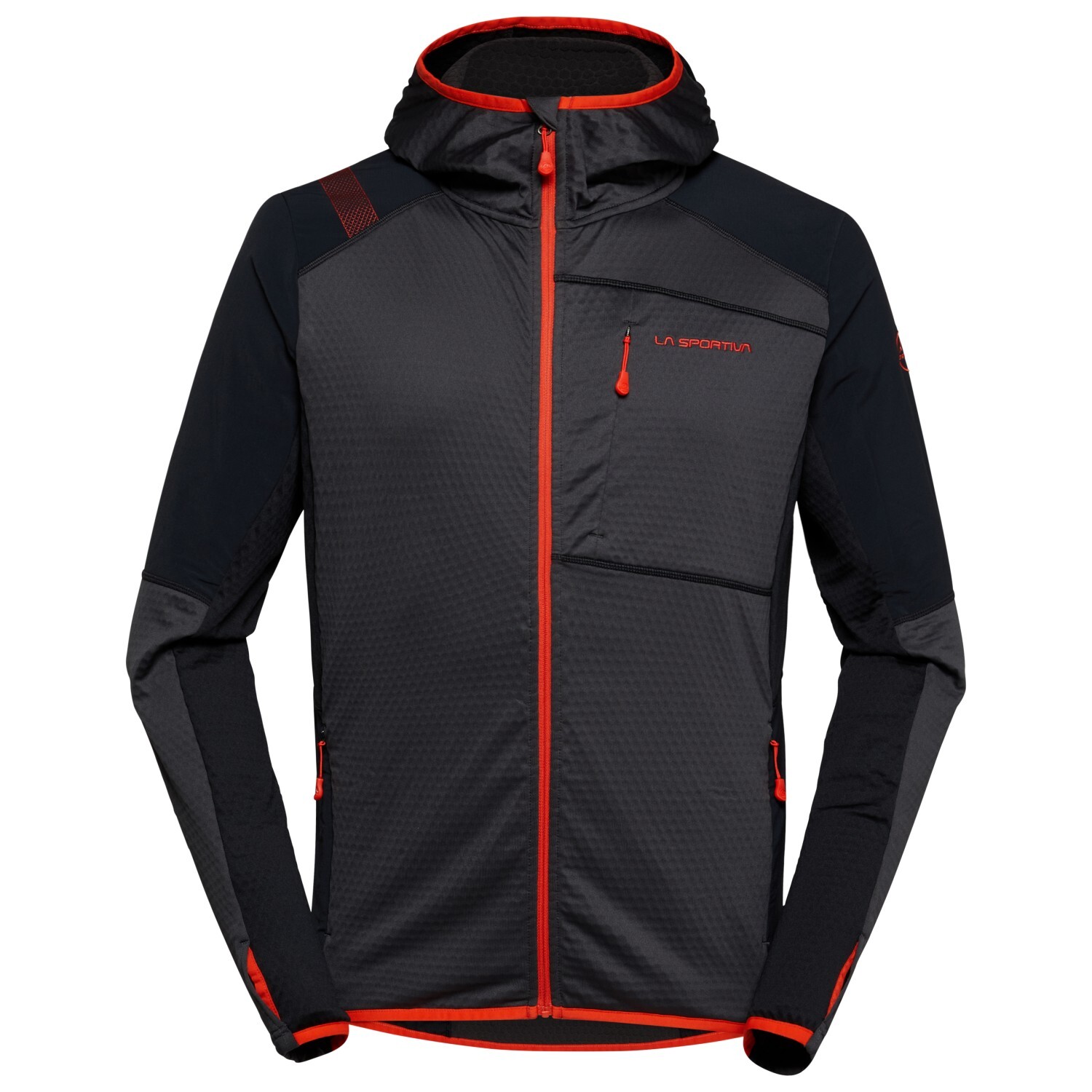 

Флисовая жилетка La Sportiva Existence Hoody, цвет Carbon/Cherry Tomato