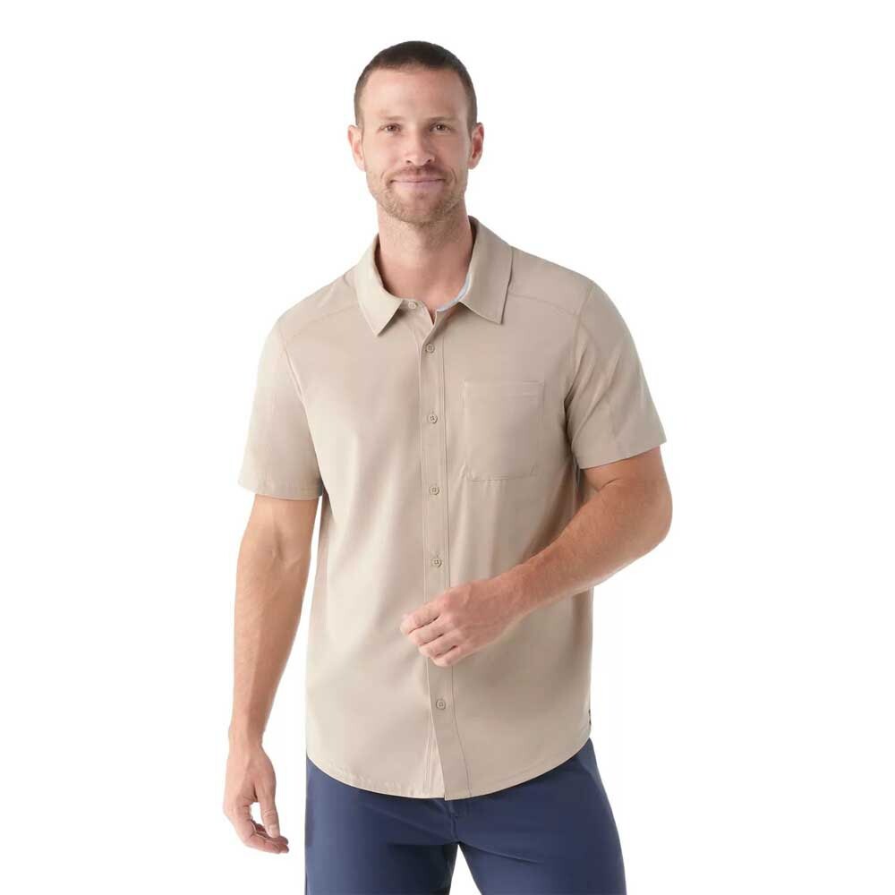 

Футболка с коротким рукавом Smartwool Printed Button Down, бежевый