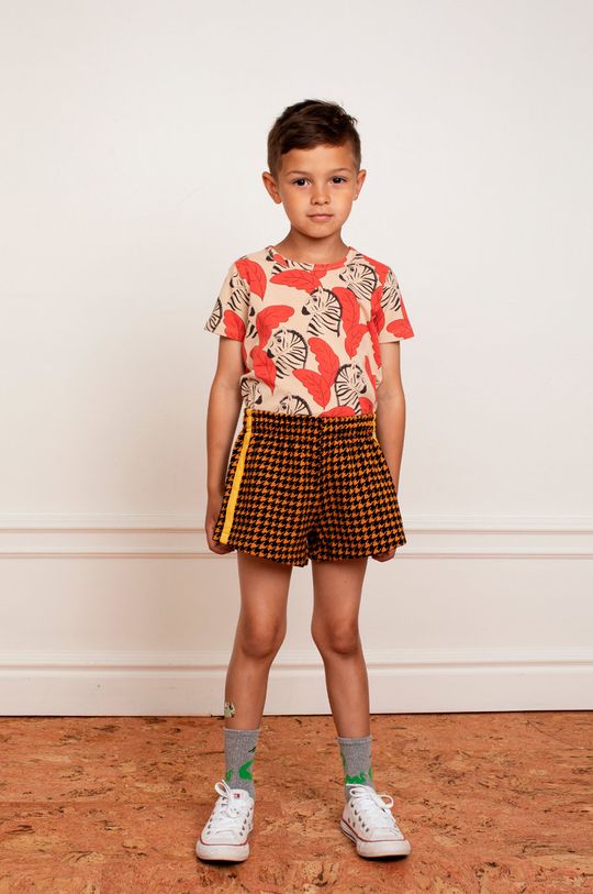 цена Детские хлопковые шорты Mini Rodini, коричневый