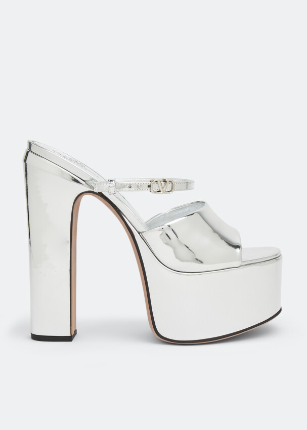 

Мюли Valentino Garavani Tan-Go Platform, серебряный