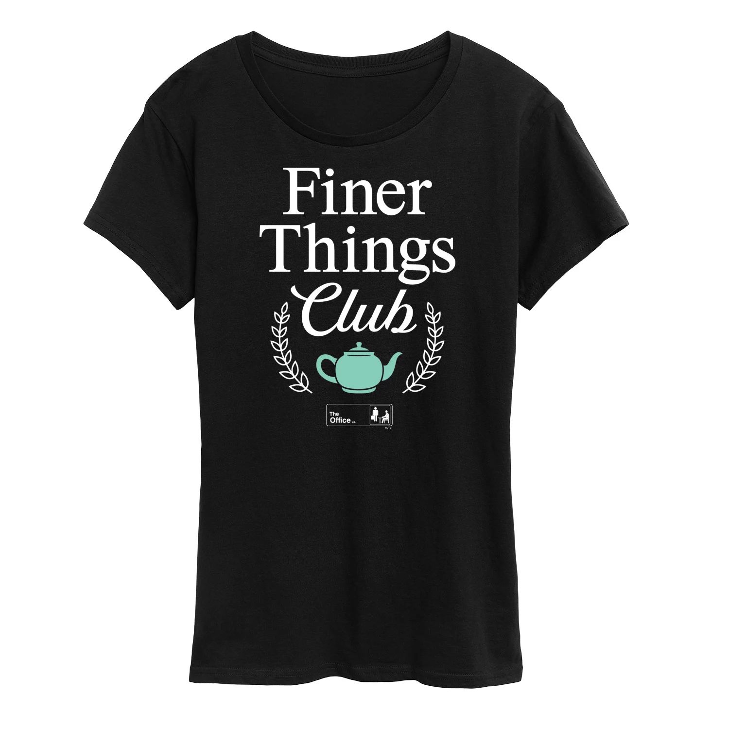 

Женская футболка с графическим рисунком The Office Finer Things Club Licensed Character, черный