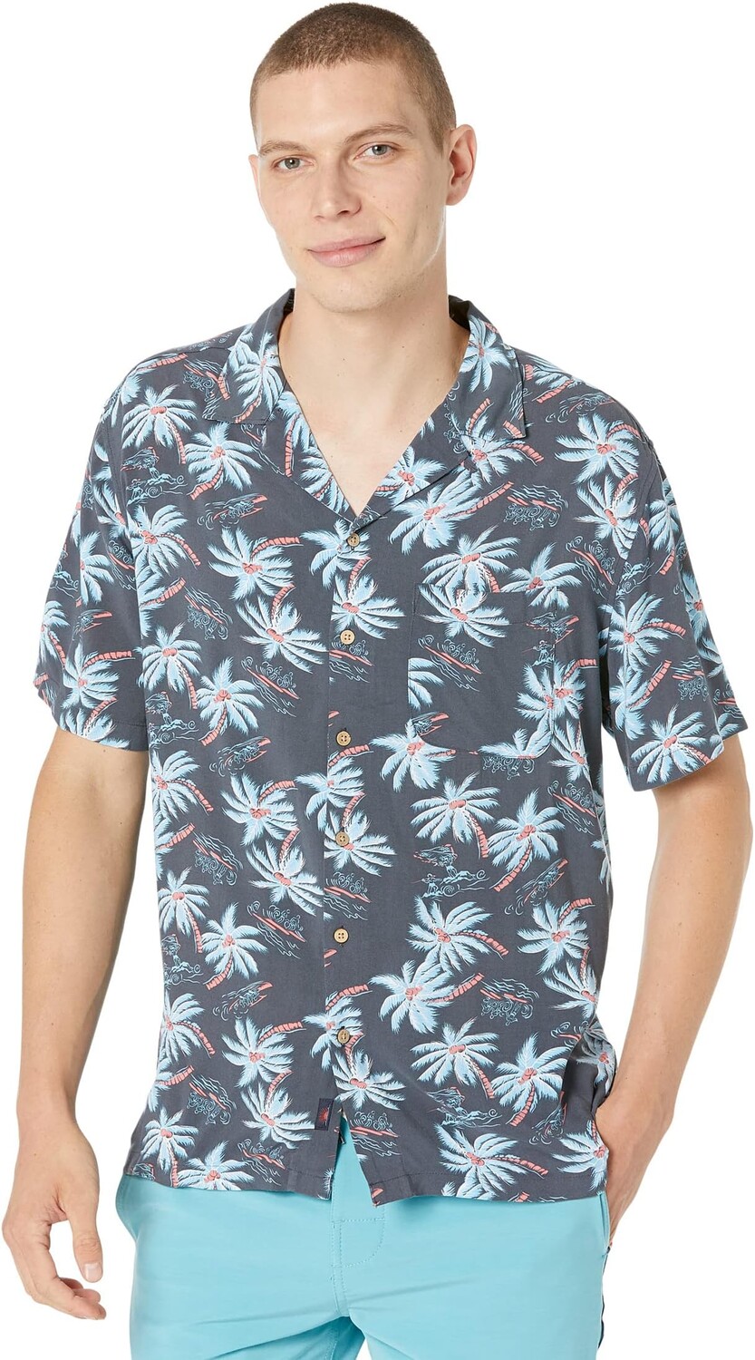 

Рубашка Kona Camp с коротким рукавом Faherty, цвет Midnight Palm Hawaiian