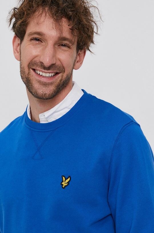 

Хлопковая толстовка Lyle & Scott, синий