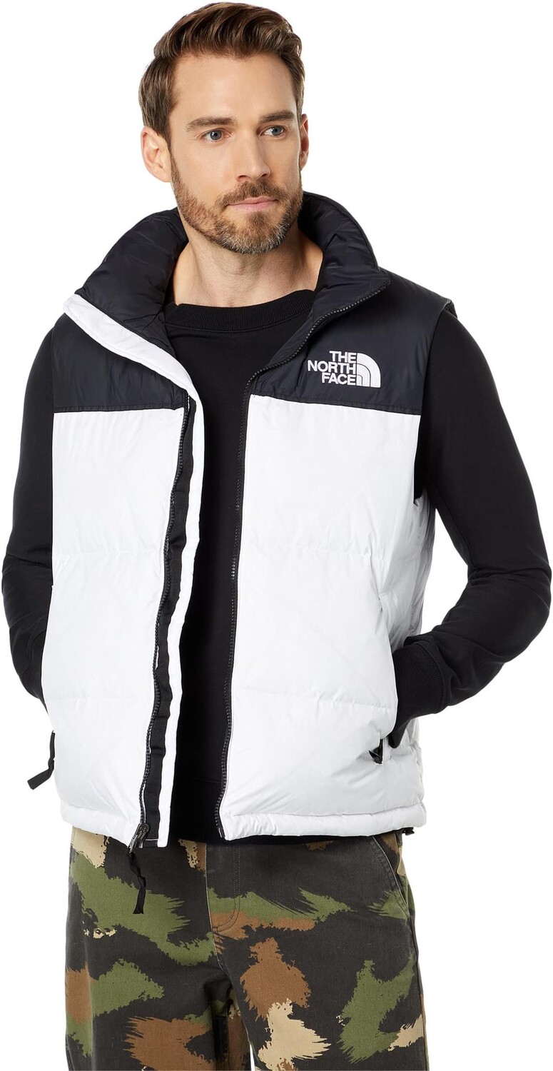 Жилет Nuptse 1996 года в стиле ретро The North Face, цвет TNF White/TNF Black куртка nuptse 1996 года в стиле ретро – мужская the north face цвет recycled tnf black