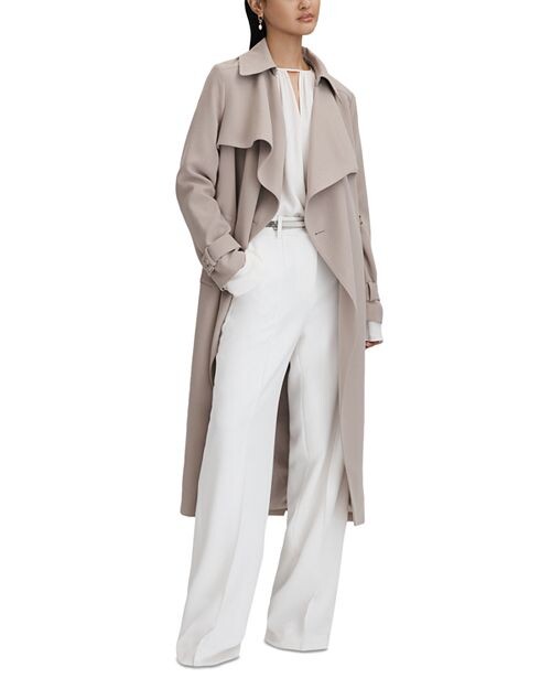 

Тренч Etta асимметричного кроя REISS, цвет Tan/Beige